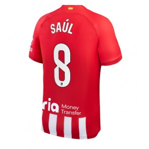 Atletico Madrid Saul Niguez #8 Replica Home Stadium Shirt 2023-24 Short Sleeve